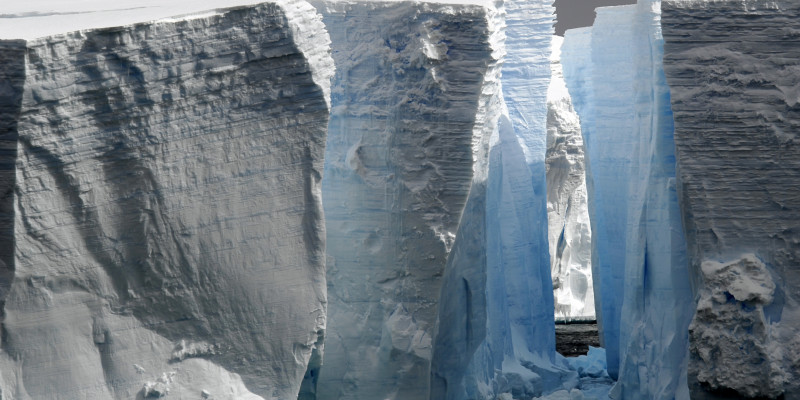 Spalte in einem Gletscher