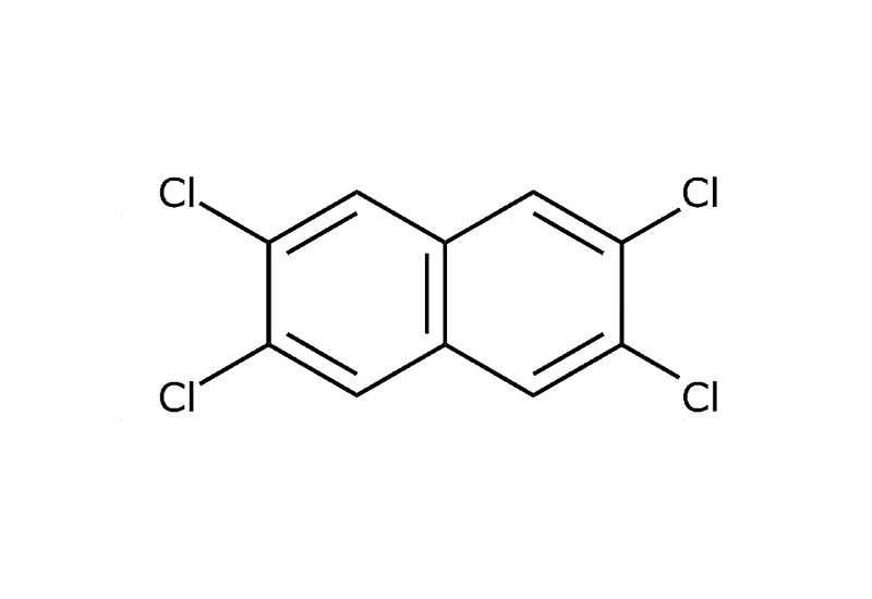 Strukturformel von Polychlorierten Naphthalinen