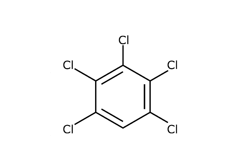 Strukturformel von Pentachlorbenzol