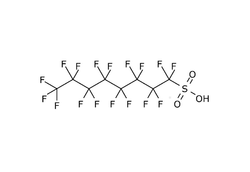 Strukturformel von Perfluoroctansulfonsäure