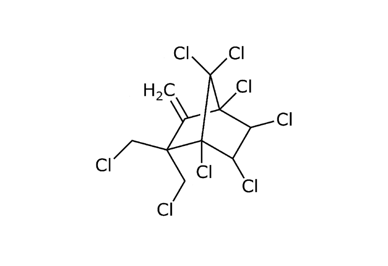 Strukturformel von Toxaphen