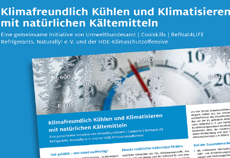 Initiative "Klimafreundlich Kühlen und Klimatisieren mit natürlichen Kältemitteln" vorgestellt