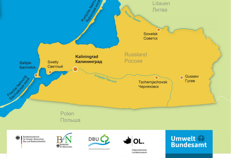 Übersichtskarte zum Kaliningrader Gebiet