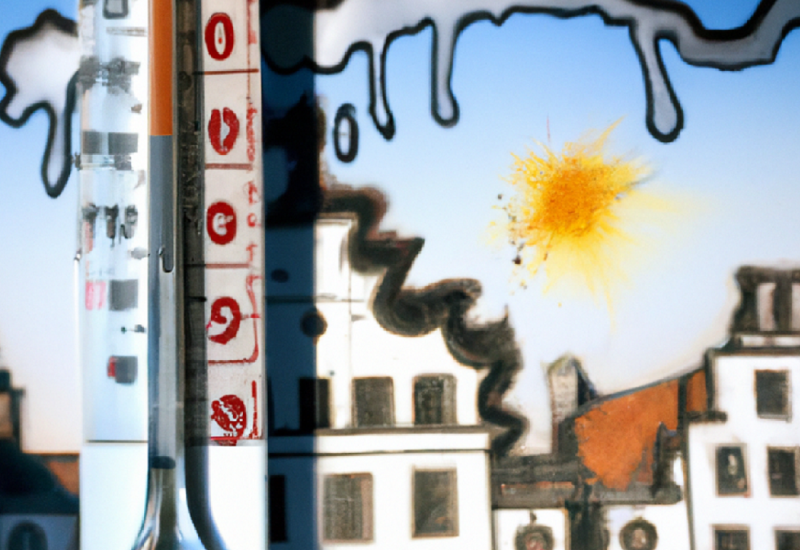 Eine graphische Darstellung eines Thermometers