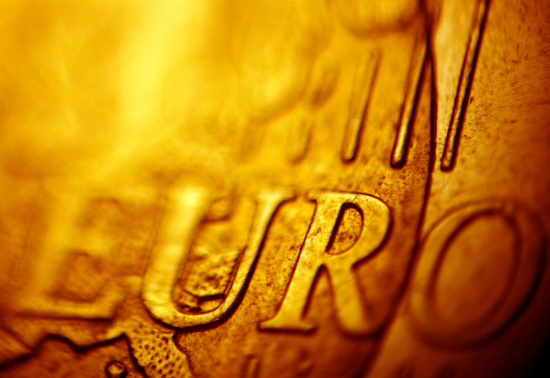 Makroaufnahme eines europäischen Cent-Geldstücks