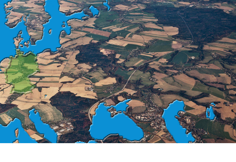 Umweltschonende Raumplanung in Deutschland, das ein Teilbereich Europas ist