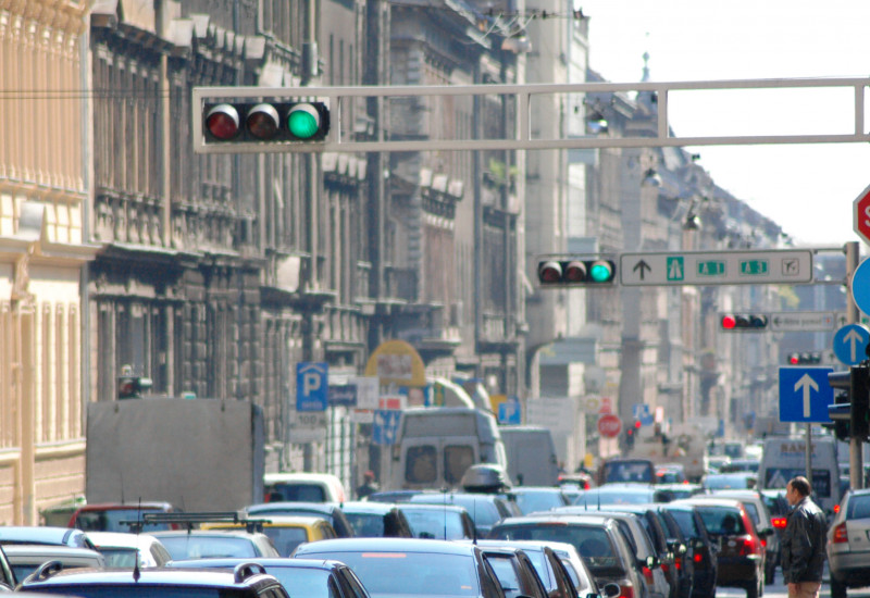 traffic jam in the city