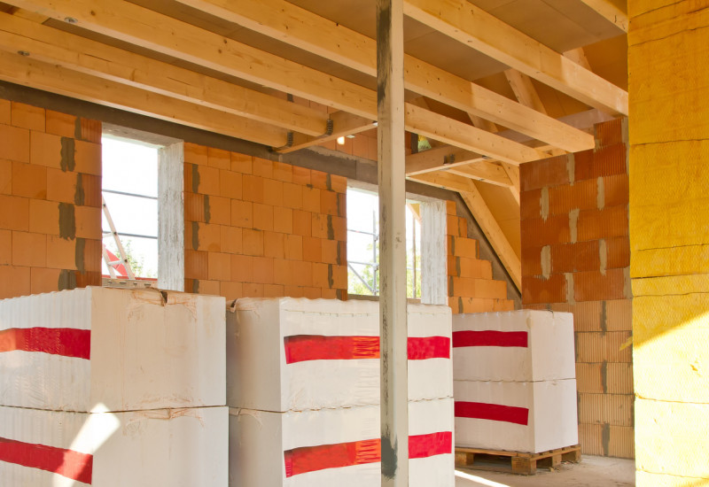 building products in an unfinished building