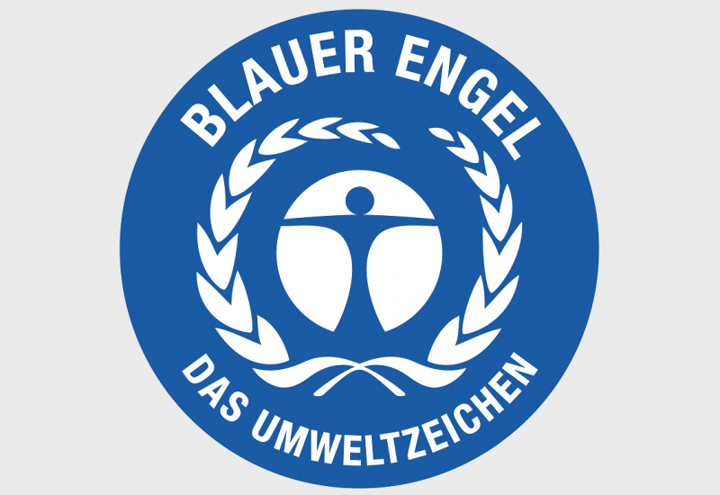 blaues Siegel "Blauer Engel - Das Umweltzeichen"