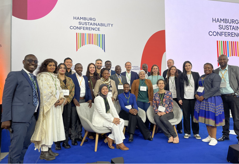 A group of international participants at the main stage of the HSC 2024