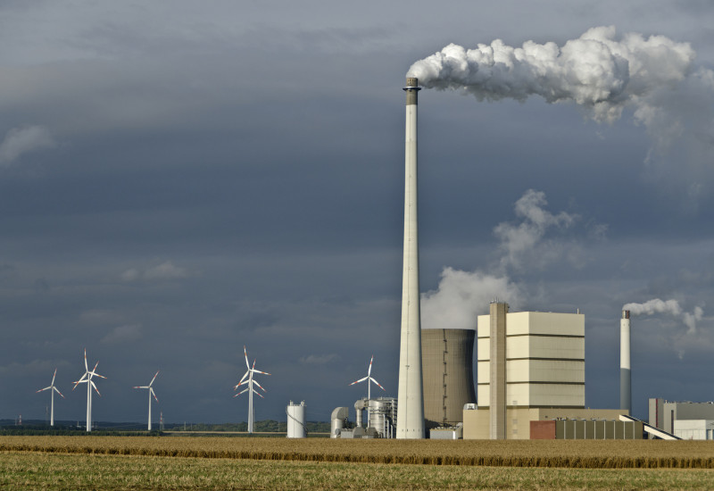 wind energy plants and conventional power plant