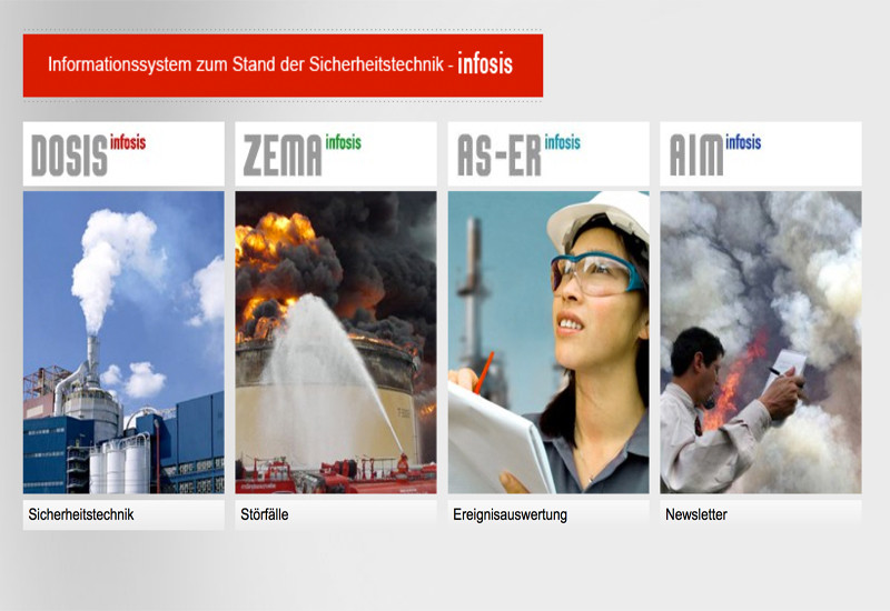 Startseite des Informationssystems zum Stand der Sicherheitstechnik (infosis)