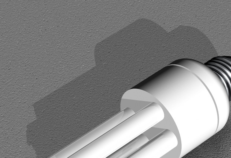 broken energy-saving lamp