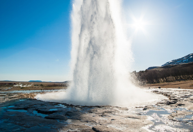 ausgebrochener Geysir