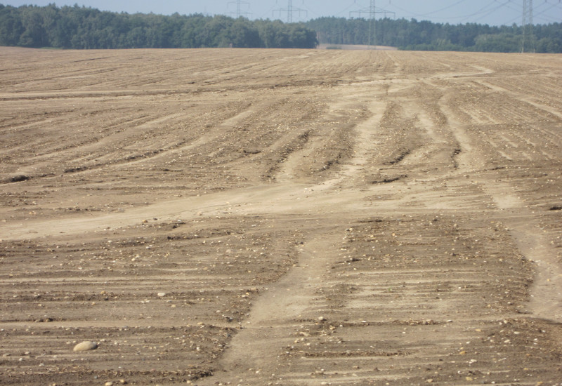 Water erosion on landfield