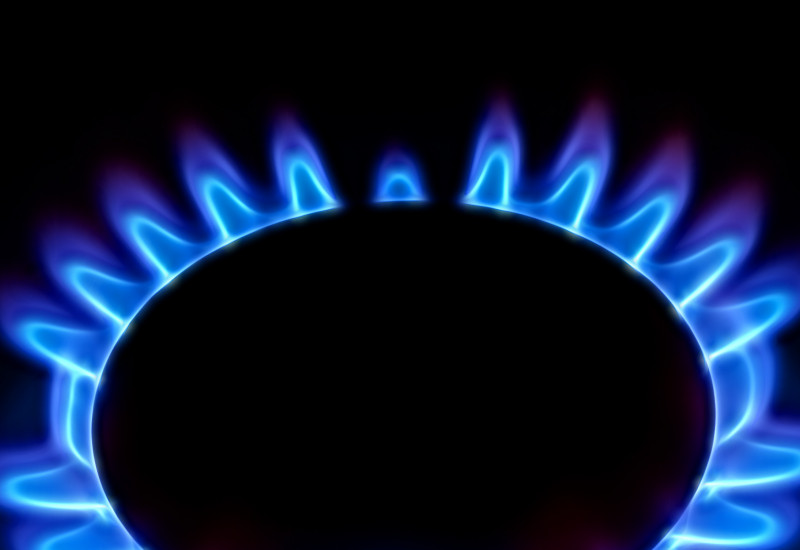 Eine Gasflamme