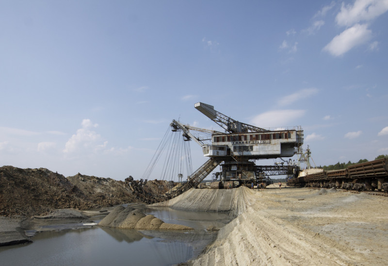 Eine Phosphormine mit einem großen Bagger