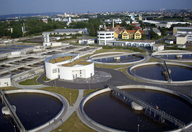 a waste water treatment plant in the city Dresden