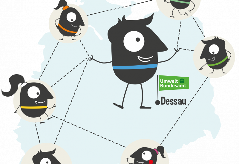 Grafik EMW Maskottchen bundesweit vernetzt