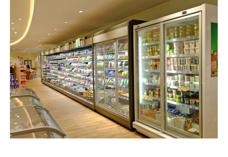 Kühlabteilung des Bio-Supermarkts in Weilheim.