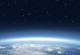 Atmosphäre, halbe Erdkugel vom Weltall aus gesehen