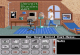 einfache Computergrafik zeigt einen jungen Mann in einem Haus und Tasten für Computerspiel-Befehle