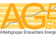 gelb-weißes Logo mit dem Schriftzug Arbeitsgruppe Erneuerbare Energien-Statistik (AGEE-Stat), im Hintergrund ein stilisiertes Kurvendiagramm