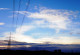 Stromtrasse in der Abenddämmerung