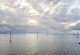 Windpark-Baustelle im Meer 