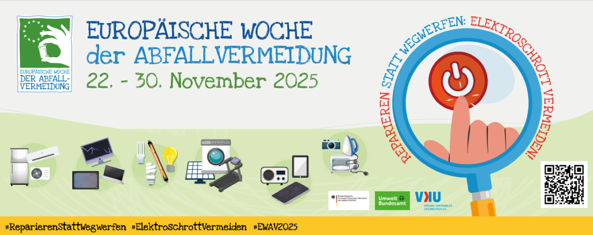 Die Europäische Woche der Abfallvermeidung findet in diesem Jahr vom 22. bis 30. November 2025 statt