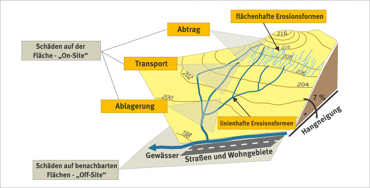 Schaubild zuden Erosionsformen