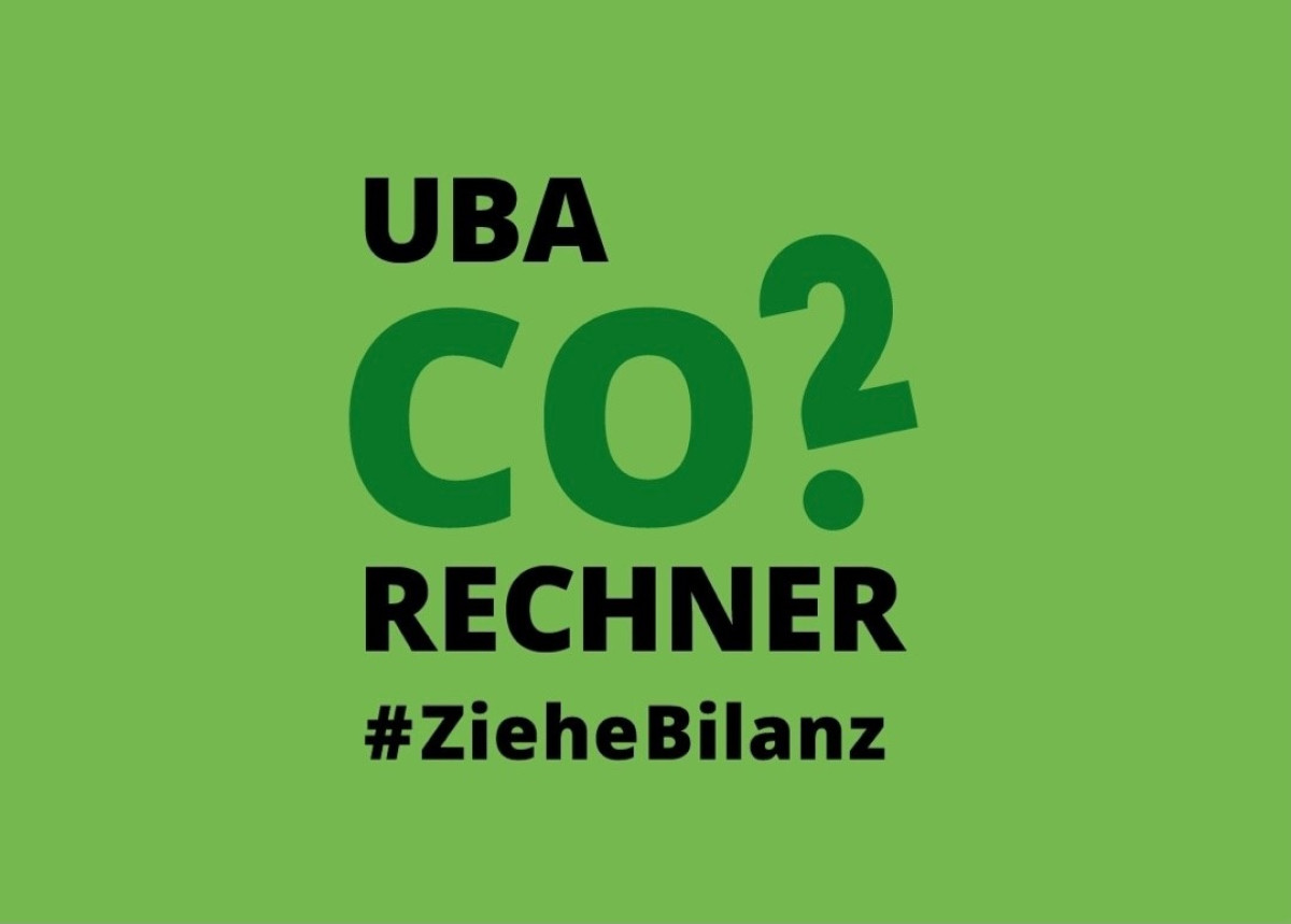 Grafik mit dem Logo für den CO₂-Rechner 