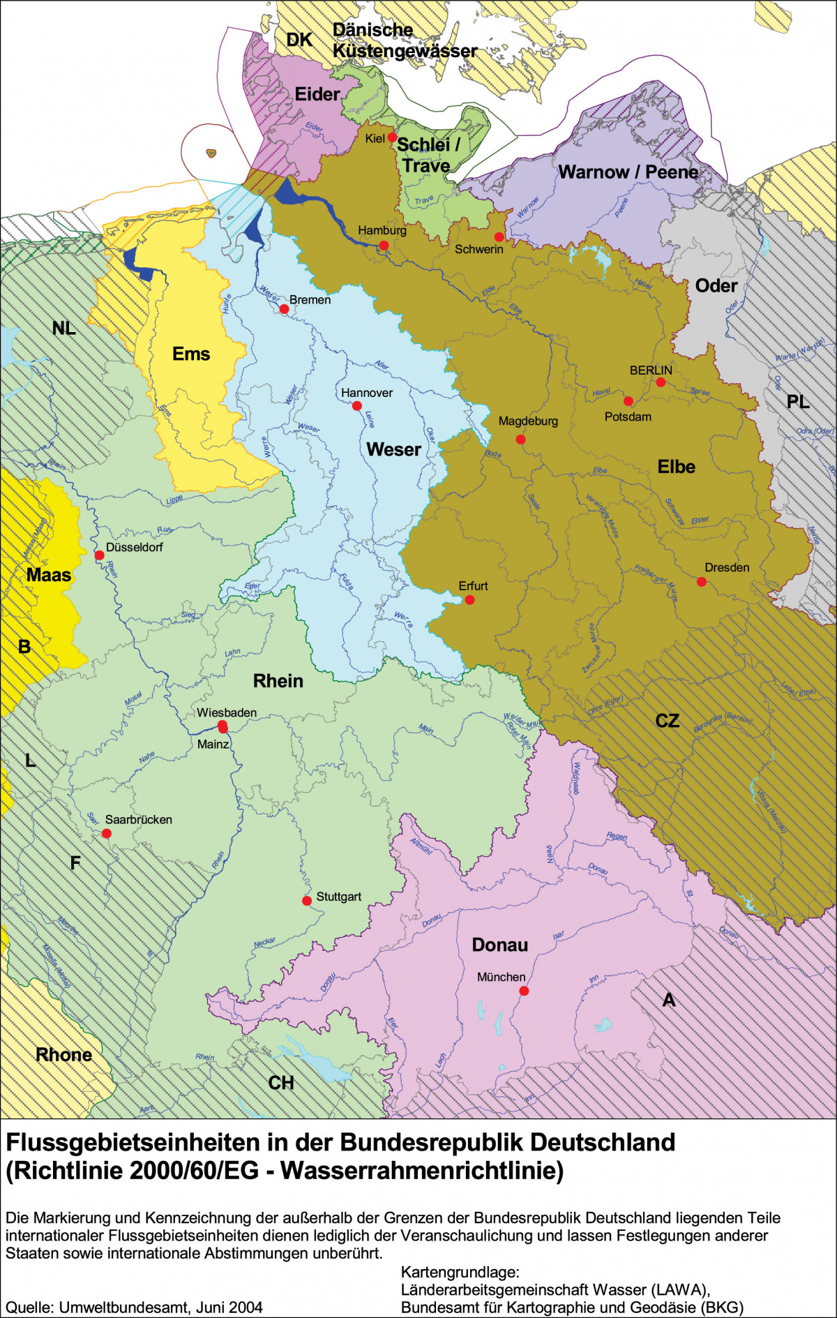Flussgebietseinheiten in der Bundesrepublik Deutschland
