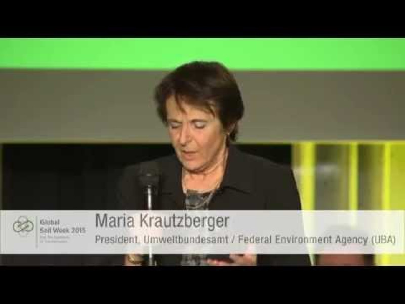 Maria Krautzberger, President of the German Federal Environment Agency at the &quot;Way Forward Panel&quot; while the Global Soil Week 2015