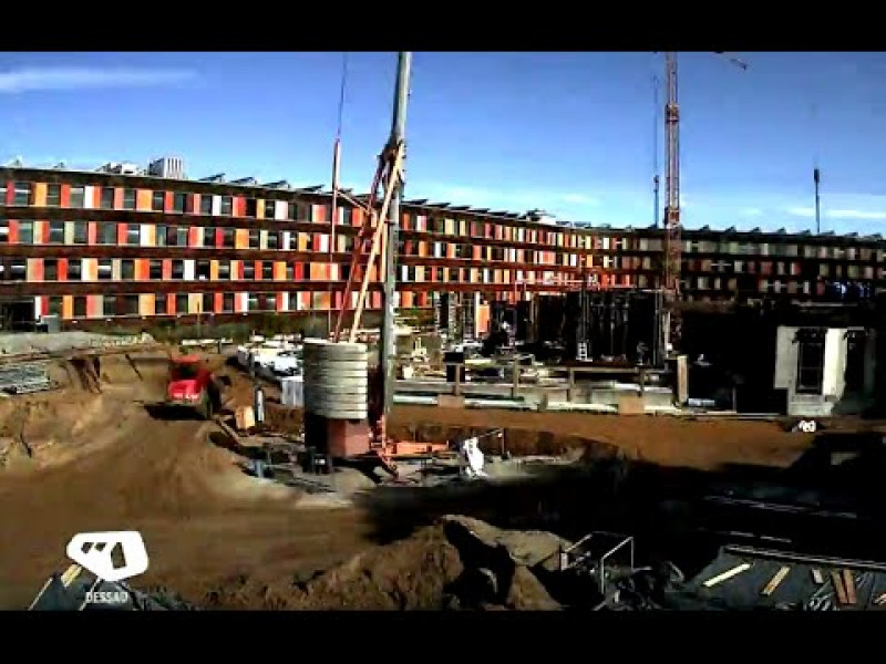 Der Bau des UBA-Erweiterungsbaus Dessau-Roßlau im Zeitraffer: Keller- und Erdgeschoss
