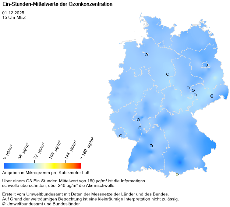 Prognose der Ein-Stunden-Mittelwerte der Ozonkonzentration