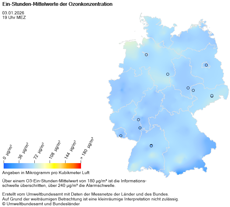 Prognose der Ein-Stunden-Mittelwerte der Ozonkonzentration