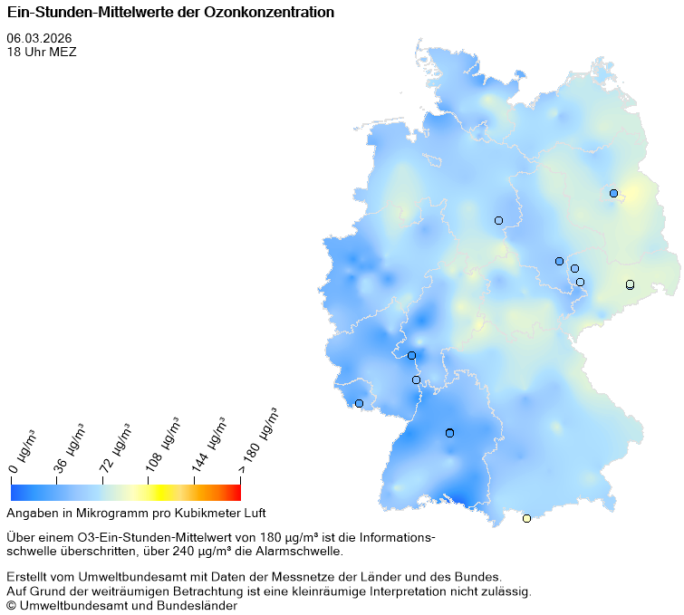 Prognose der Ein-Stunden-Mittelwerte der Ozonkonzentration