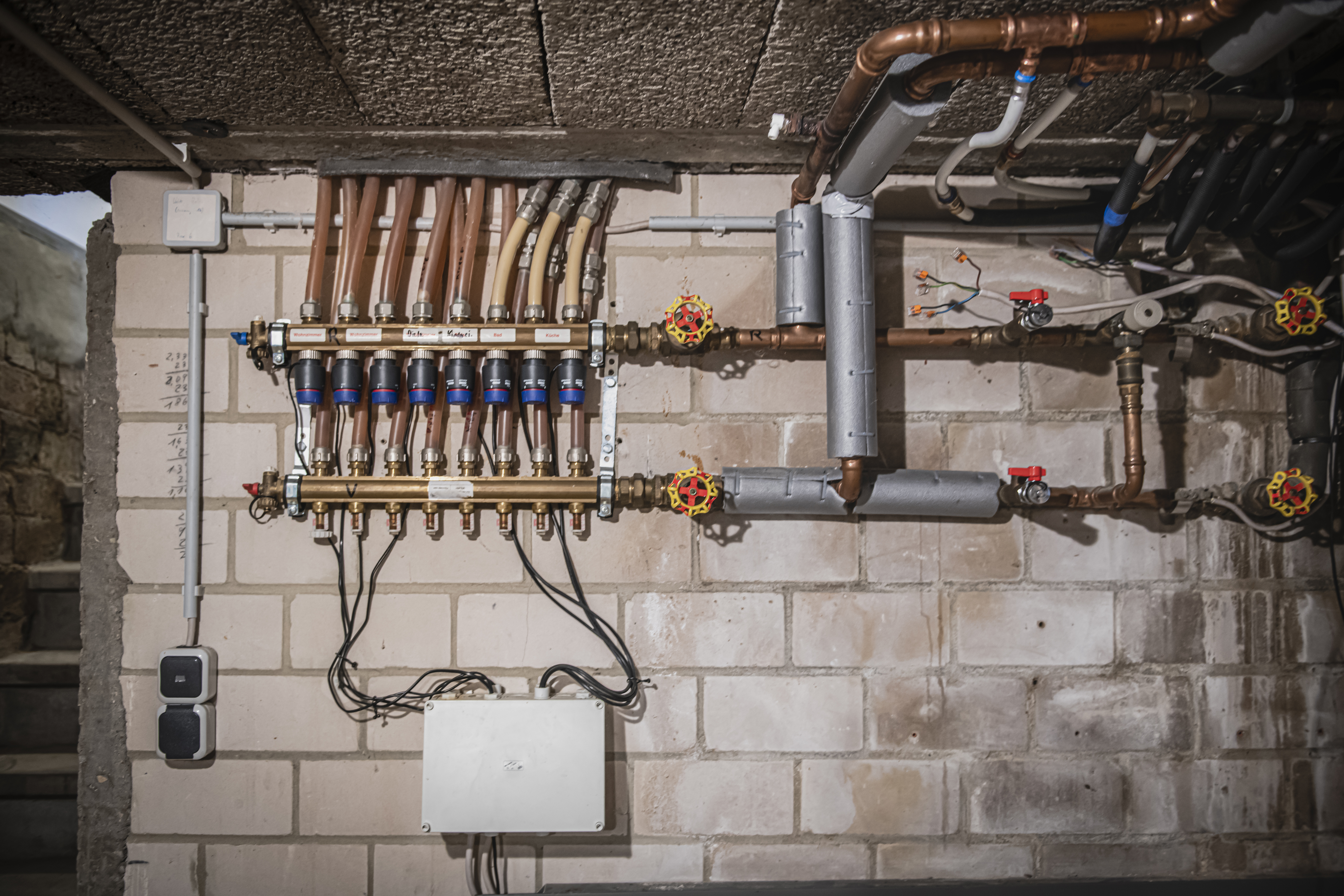 Wärmeverteilung im Heizungskeller