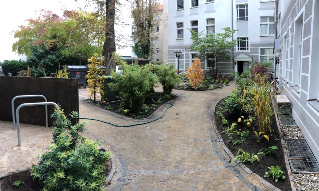 Innenhof nach Abschluss der Arbeiten