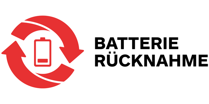 Einheitliches Sammelstellenlogo für Batterie-Rücknahmestellen