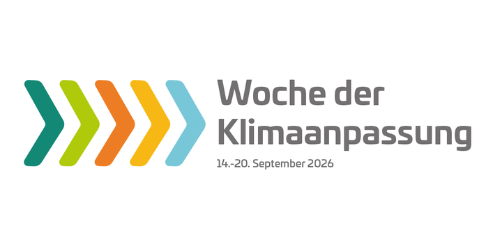 Die Grafik zeigt das Logo der Woche der Klimaanpassung 2026