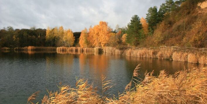 Blick auf dem Boden-Geo-Pfad