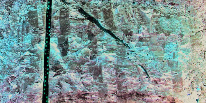 Das Bodenprofil am Standort Castell, Typ Gipskeuper mit Alabastereinschlüssen