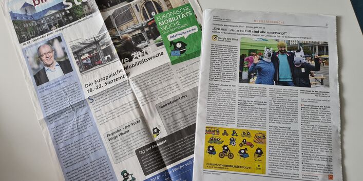 Städtische Zeitungen berichten über die EMW: Mönchengladbach und Dresden