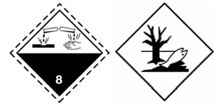 Piktogramm - ätzend, toter Fisch