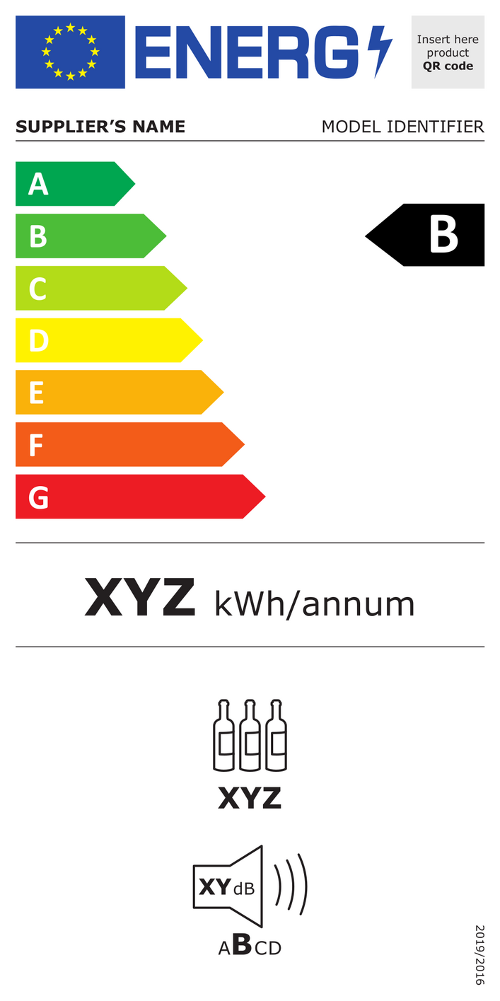 Energieverbrauchskennzeichnung für Weinlagerschränke