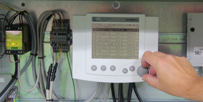 Online measurement of the ponds 