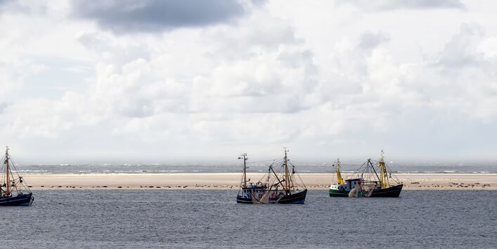 Fischerboote in der Nordsee 