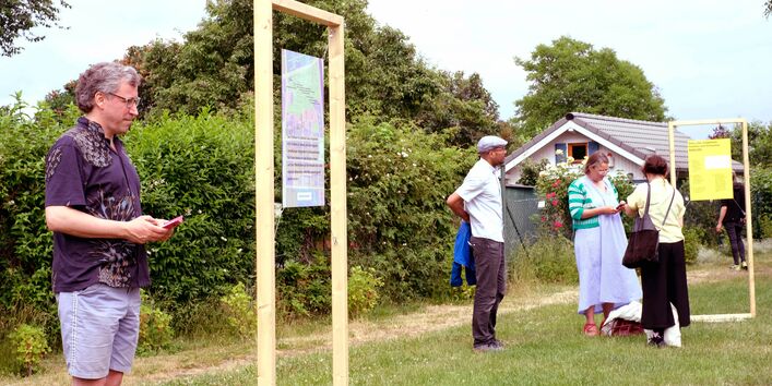 Ausstellung in einer Gartenkolonie
